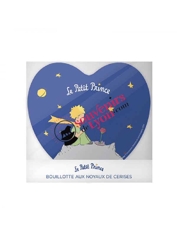 The Little Prince and the Rose cherry stone heart hot water bottle on Souvenirsdelyon.com