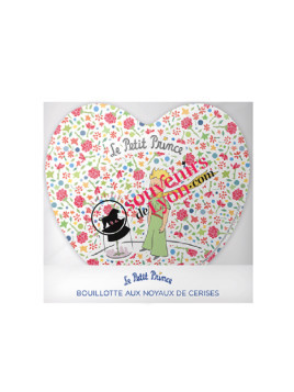 Hot water bottle heart cherry stones the Little Prince liberty on Souvenirsdelyon.com