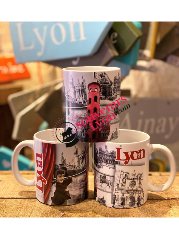 Mug Lyon sépia chez Souvenirsdelyon.com