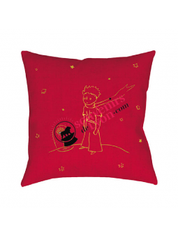 Coussin garni le Petit Prince et la rose chez Souvenirsdelyon.com