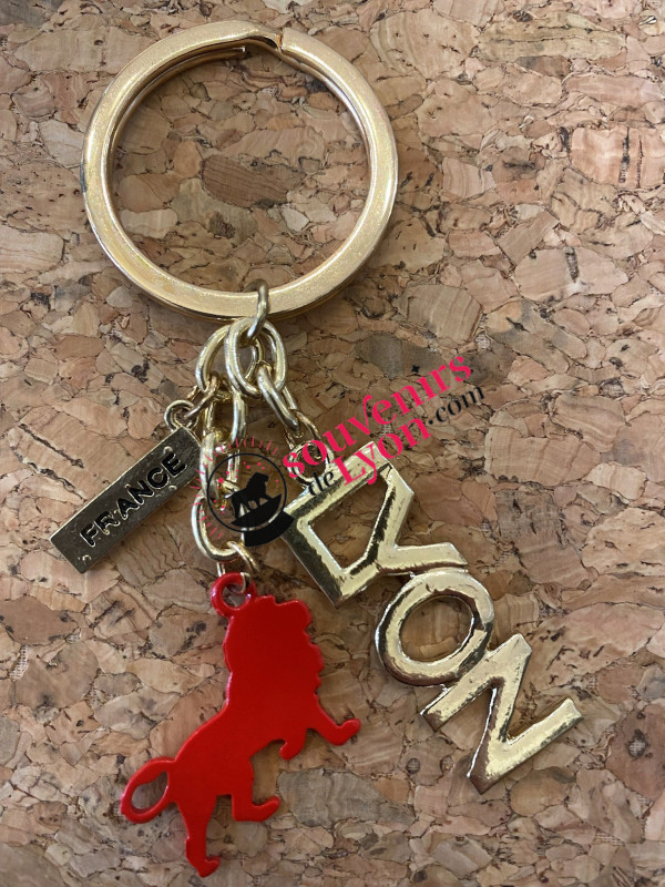 Lyon Onlylyon gold key ring Souvenirsdelyon.com
