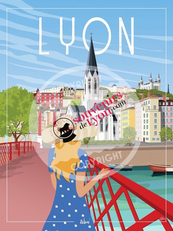 Affiche Lyon Saint Georges chez Souvenirsdelyon.Com