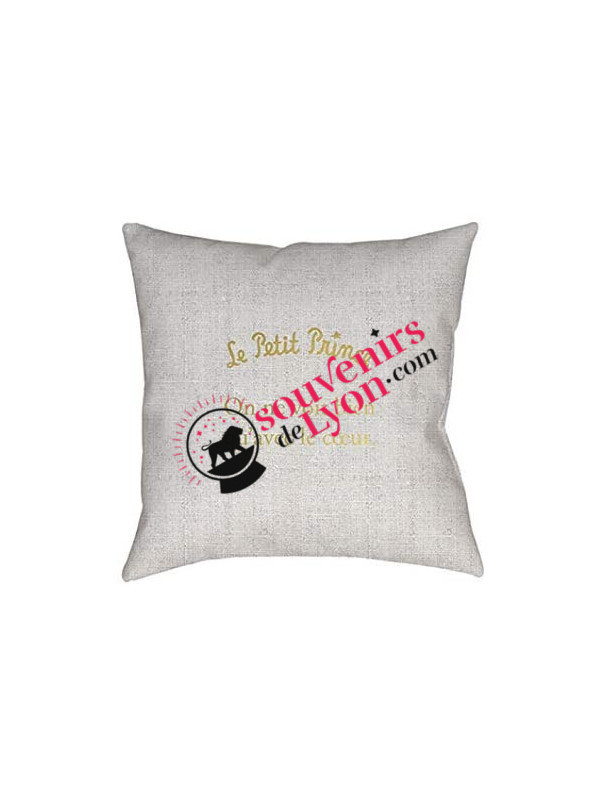 Cushion filled with the Little Prince and the fox Souvenirsdelyon.com