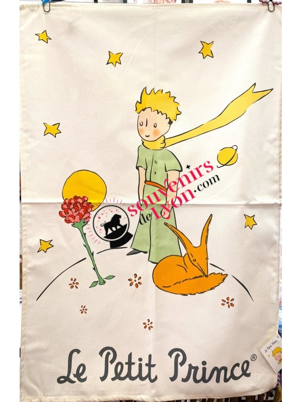 Tea towel The Little Prince, the Rose and the Fox Souvenirsdelyon.com