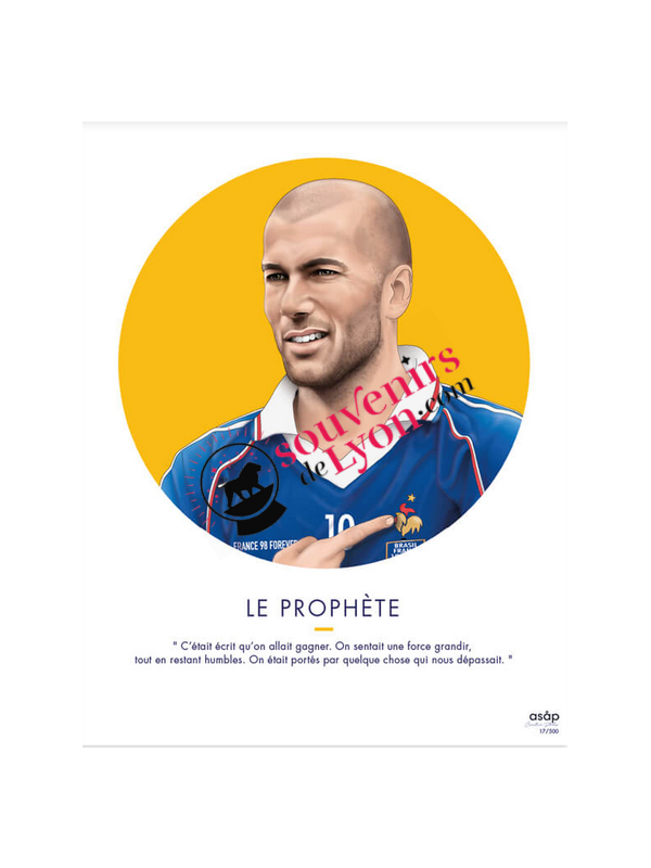 The Prophet - Zinedine Zidane - Asap Poster Souvenirsdelyon.Com