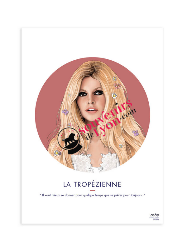 La Tropézienne - Brigitte Bardot - Asap poster chez Souvenirsdelyon.com