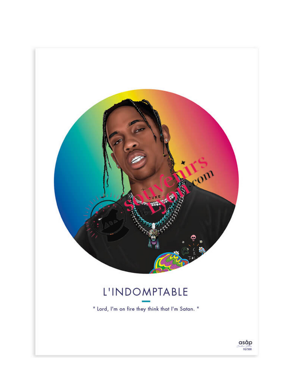 L'Indomptable - Travis Scott - Affiche/Poster Asap chez Souvenirsdelyon.com