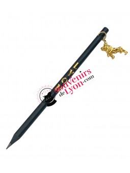 Crayon à papier breloque lion doré chez Souvenirsdelyon.com