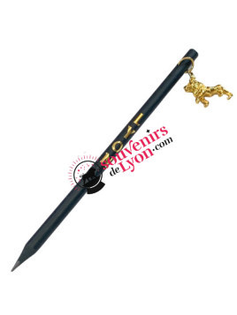 Golden lion charm pencil  souvenirsdelyon.com