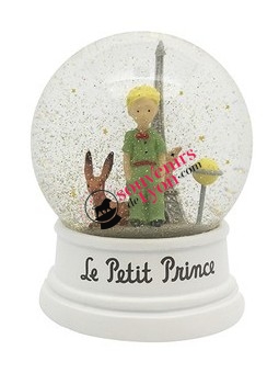 Snow globe The Little Prince, the Fox, the Effeil Tower and his planet on Souvenirsdelyon.Com