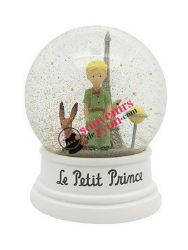 Snow globe The Little Prince, the Fox, the Effeil Tower and his planet on Souvenirsdelyon.Com