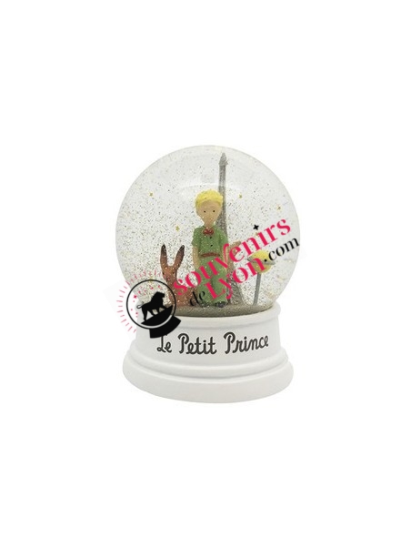 Snow globe The Little Prince, the Fox, the Effeil Tower and his planet on Souvenirsdelyon.Com
