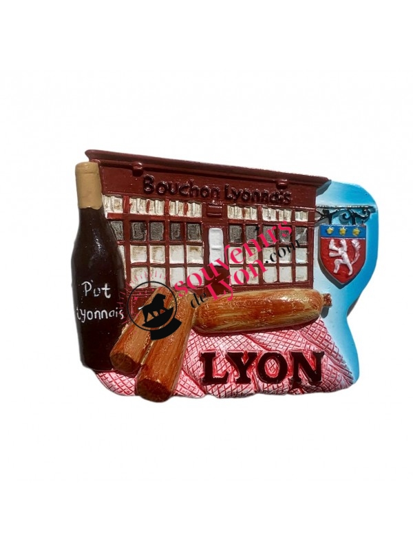 Magnet Lyon Bouchon Lyonnais chez Souvenirsdelyon.com