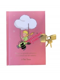 Secret notebook the Little Prince pink at Souvenirsdelyon.Com