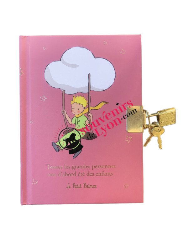 Secret notebook the Little Prince pink at Souvenirsdelyon.Com
