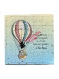 Carte postale Puzzle 25 pièces Le Petit Prince dans le ballon chez souvenirsdelyon.com