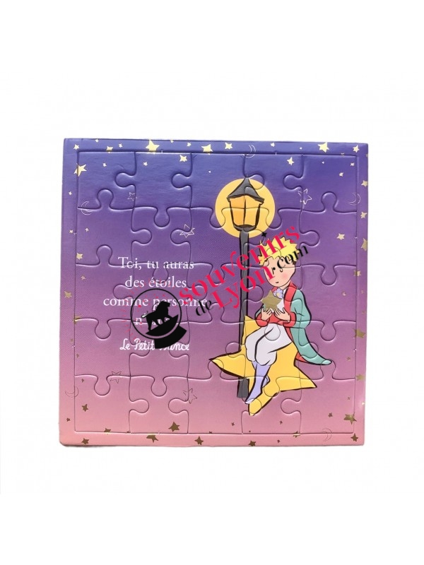 Carte postale Puzzle 25 pièces Le Petit Prince étoile chez souvenirsdelyon.com
