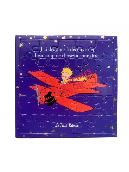 Carte postale Puzzle 25 pièces Le Petit Prince avion chez souvenirsdelyon.com