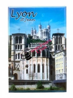 Magnet Lyon Saint Jean Cathedral and Fourvière Basilica Souvenirsdelyon.Com