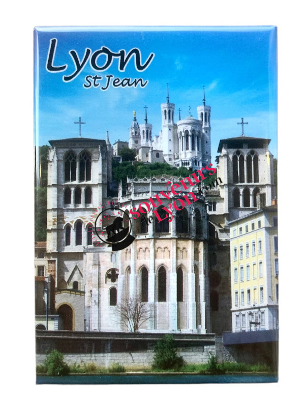 Magnet Lyon Saint Jean Cathedral and Fourvière Basilica Souvenirsdelyon.Com