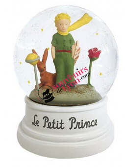 Boule à neige le Petit Prince, le renard, la rose et la planète chez Souvenisdelyon.com