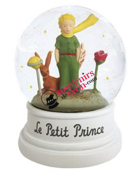 Snow globe The Little Prince, the Fox, the rose and the planet on Souvenirsdelyon.com