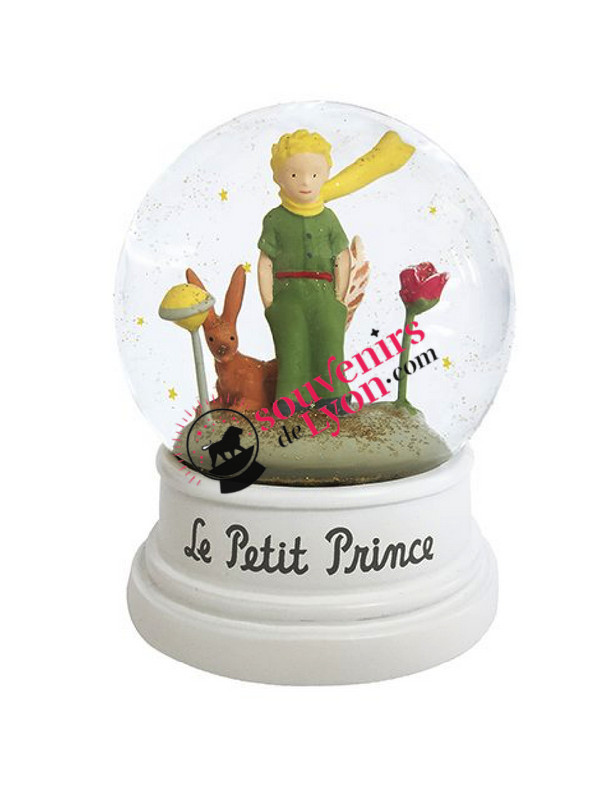 Snow globe The Little Prince, the Fox, the rose and the planet on Souvenirsdelyon.com