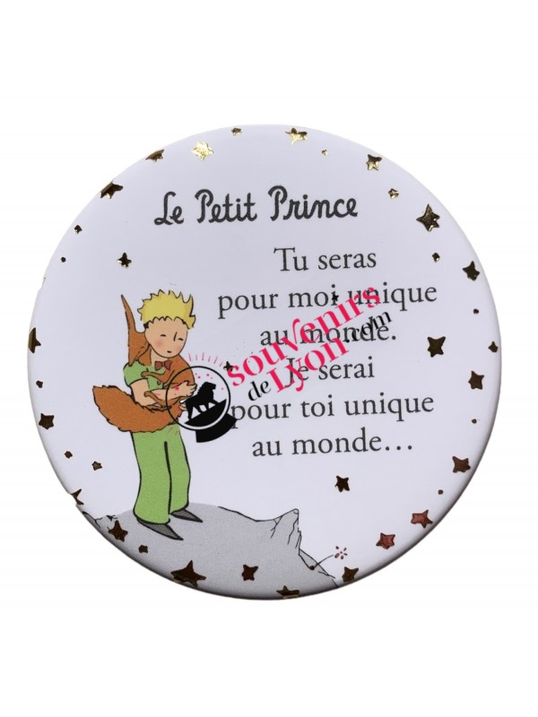 Magnet rond le Petit Prince et le Renard chez Souvenirsdelyon.com