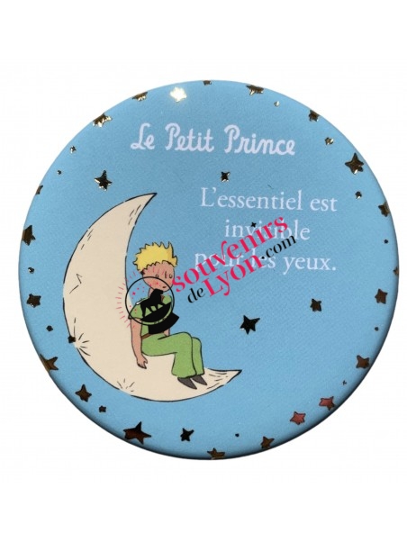 Round magnet The Little Prince at the moon Souvenirsdelyon.com
