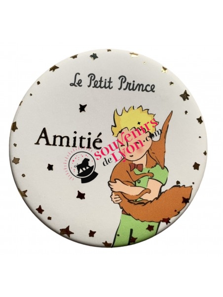 Magnet rond le Petit Prince amitié chez Souvenirsdelyon.com