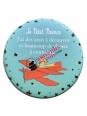 Magnet rond le Petit Prince dans son avion chez Souvenirsdelyon.com