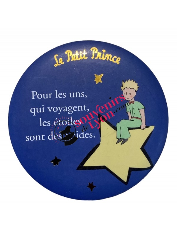 Magnet rond le Petit Prince sur l'étoile chez Souvenirsdelyon.com