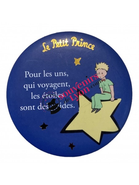 Magnet rond le Petit Prince sur l'étoile chez Souvenirsdelyon.com