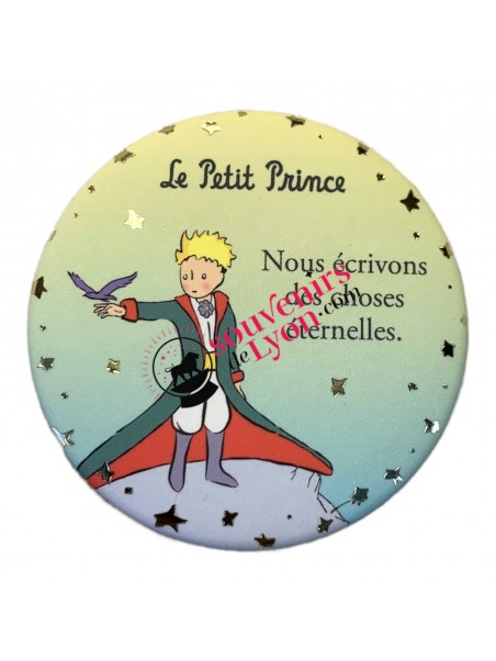 Magnet rond le Petit Prince et l'oiseau  chez Souvenirsdelyon.com