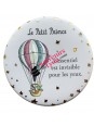 Magnet rond le Petit Prince en mongolfière chez Souvenirsdelyon.com