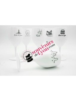 Verres à vin Lyon Jo&Mo chez Souvenirsdelyon.com