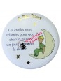 Round magnet The Little Prince on the moon Souvenirsdelyon.com