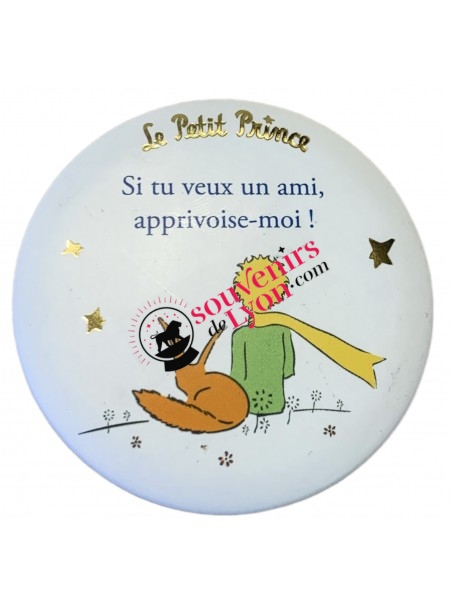 Round magnet The Little Prince and the Fox Souvenirsdelyon.com