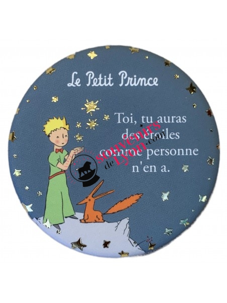 Round magnet The Little Prince and the golden stars Souvenirsdelyon.com