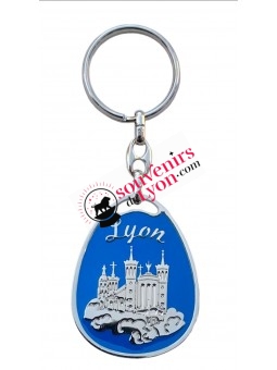 Porte-clés Lyon Basilique de Fourvière noir Souvenirsdelyon.com