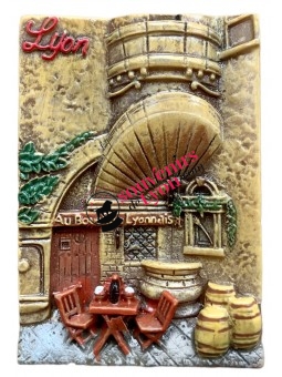 Magnet Au bouchon Lyonnais chez Souvenirsdelyon.com