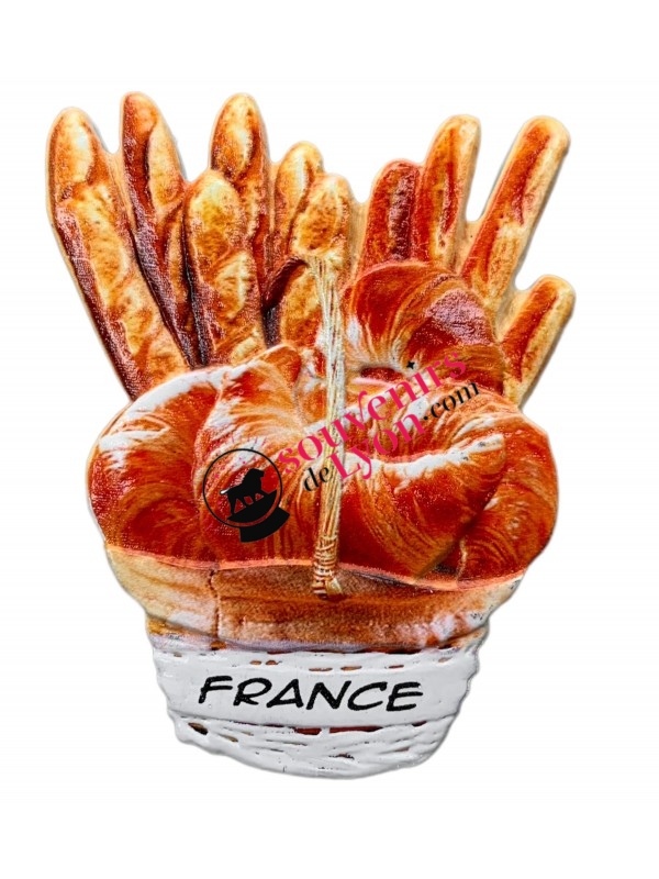 Magnet Baguettes et Croissants de France chez Souvenirsdelyon.com