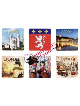 Lot de 6 Dessous de Verre Lyon chez souvenirsdelyon.com