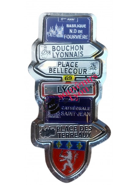 Magnet Lyon panneaux de Lyon chez Souvenirsdelyon.com