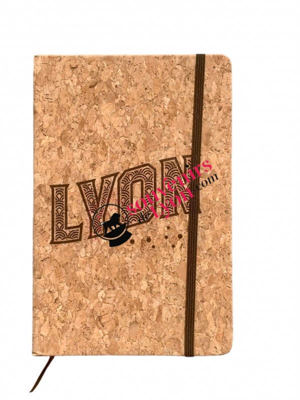 Notebook Lyon stars cork A6 Souvenirsdelyon.com