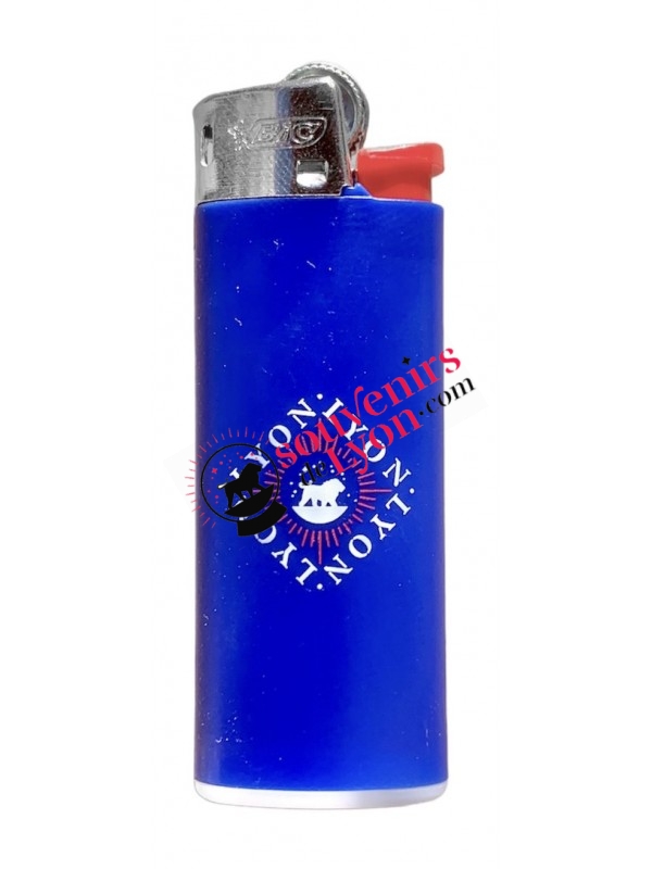 Lyon France Mini Lighter Bic blue souvenirsdelyon.com