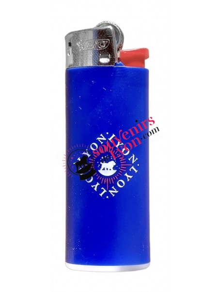 Lyon France Mini Lighter Bic blue souvenirsdelyon.com