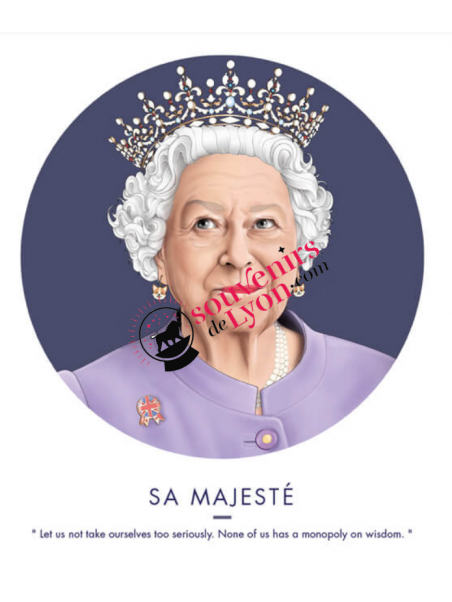 Sa Majesté - Elisabeth II - Affiche Asap chez souvenirsdelyon.Com