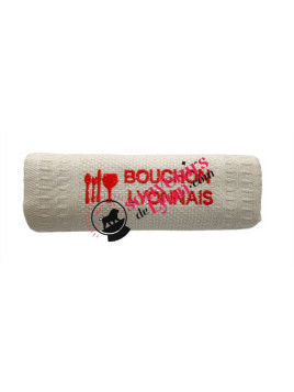 Towel Lyon Bouchon Lyonnais white Souvenirsdelyon.com