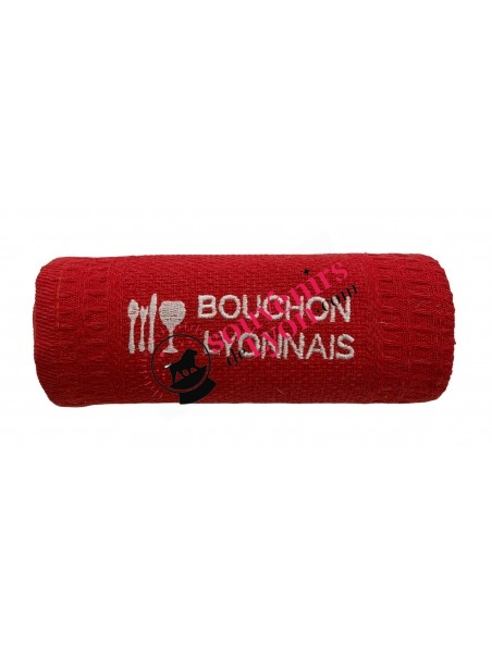 Towel Lyon Bouchon Lyonnais red Souvenirsdelyon.com